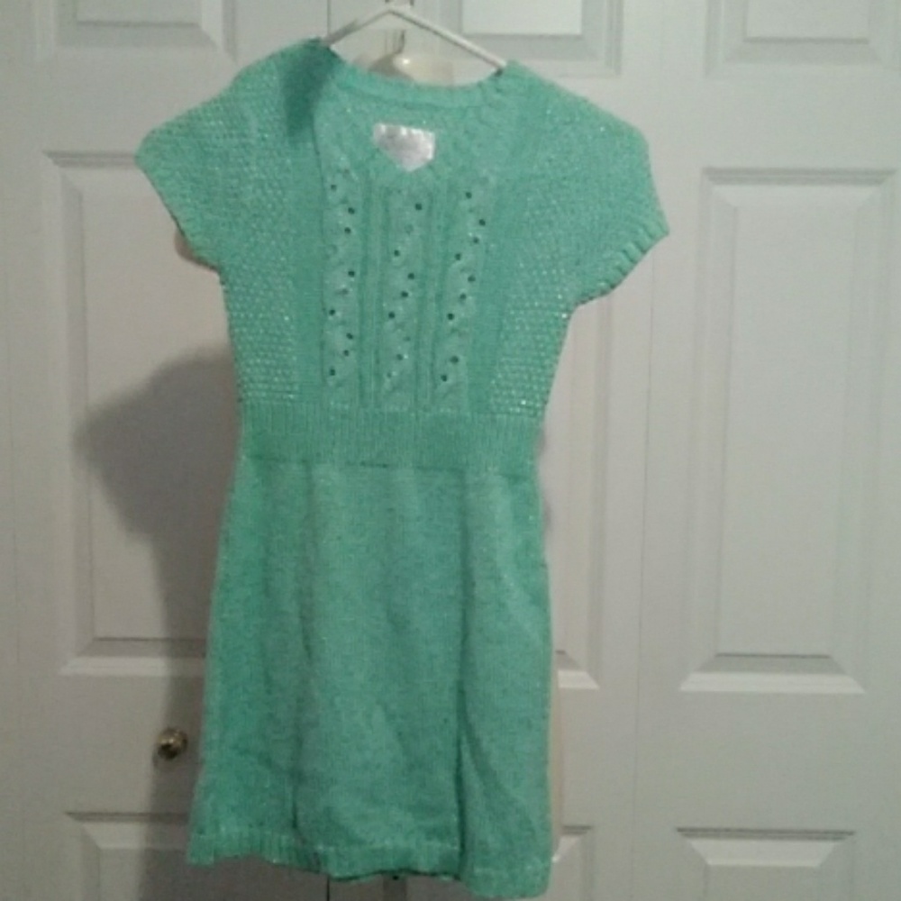 Justice short sleeve sweater dress EUC